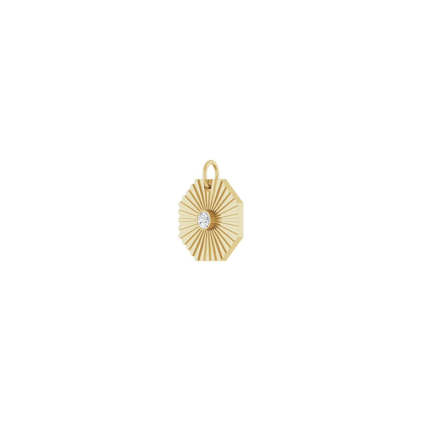 Diamond Geometric Sunburst Pendant