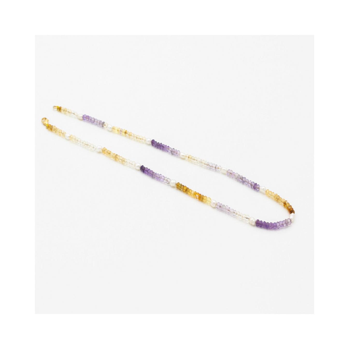 Amethyst, Citrine and Pearl Necklace