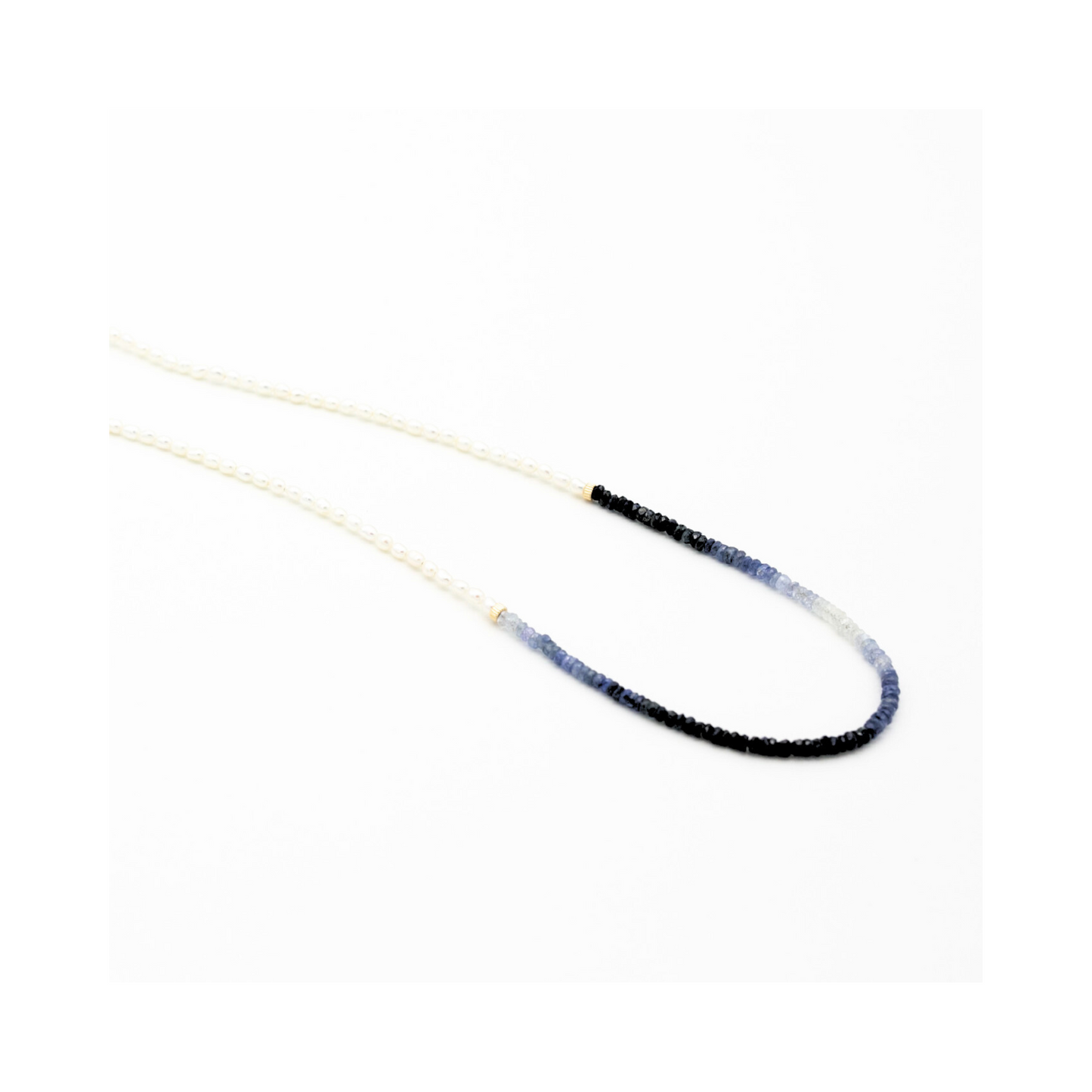Ombre Sapphire and Seed Pearl Necklace Pania Fine Jewellery Australia