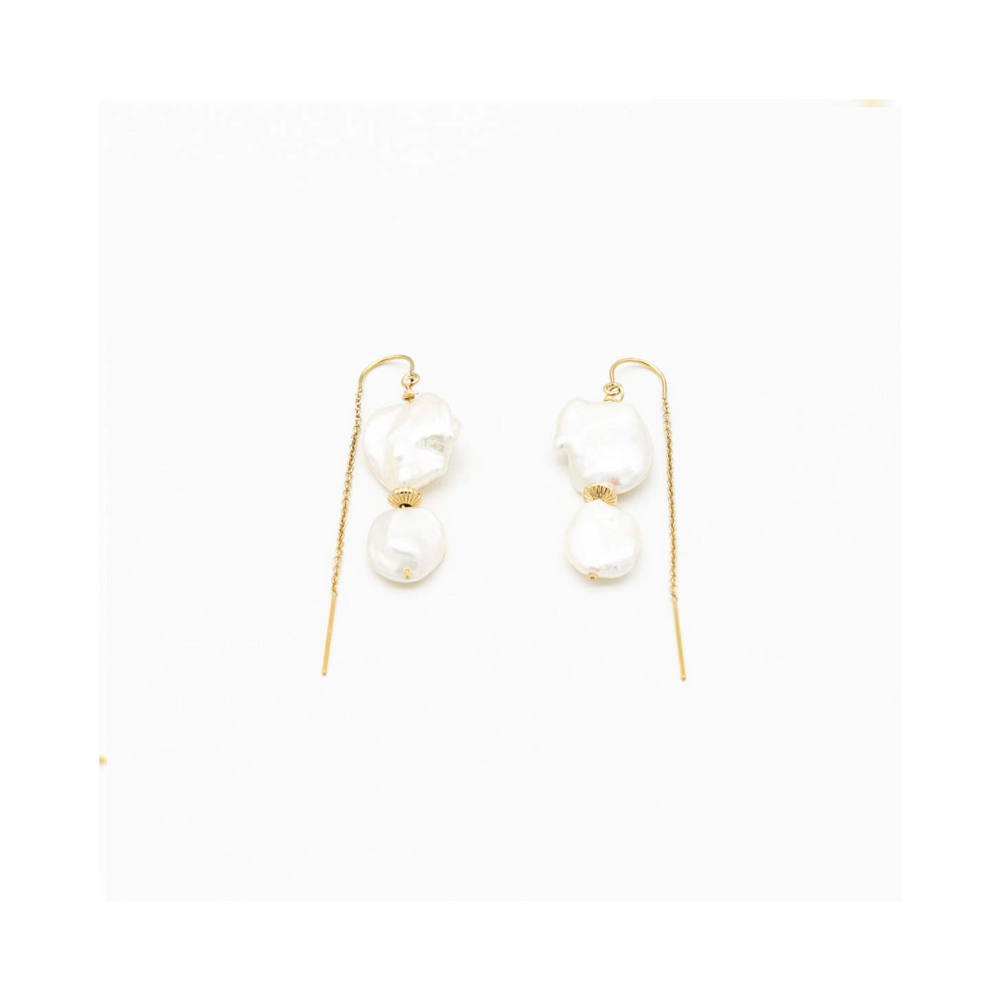 Keshi Pearl Drop Earrings Handcrafted Pania Fine Jewellery