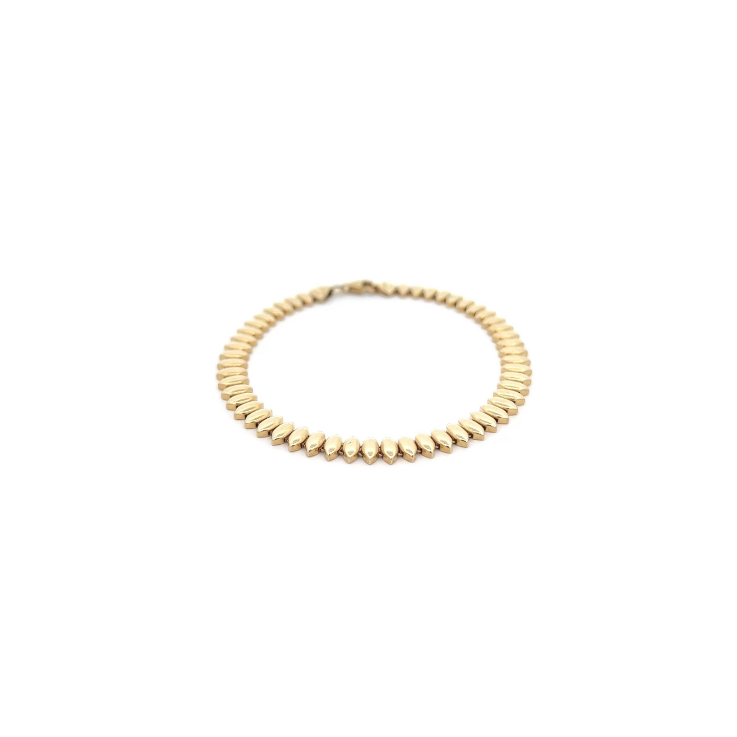9ct Yellow Gold Lozenge Link Bracelet