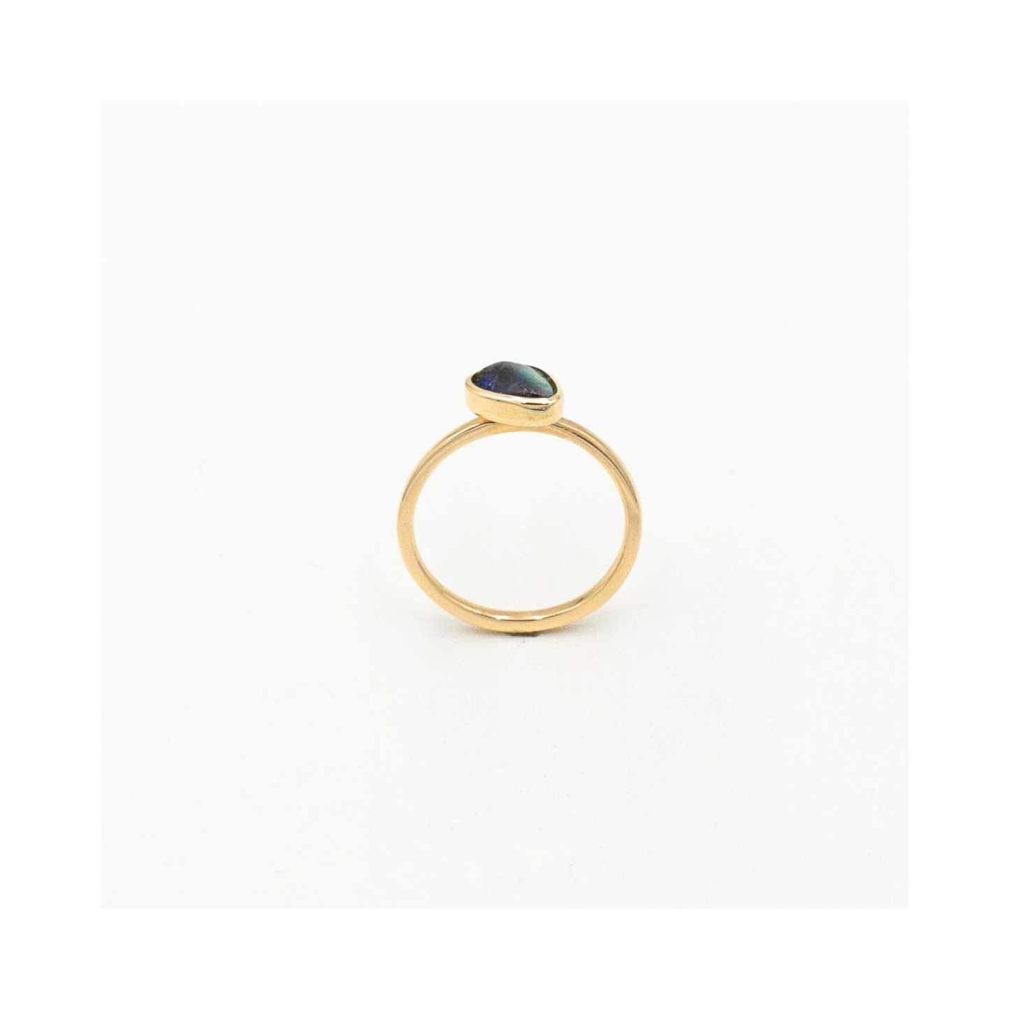 Black Opal Free Form Ring Handcrafted Pania Fine Jewellery Australia