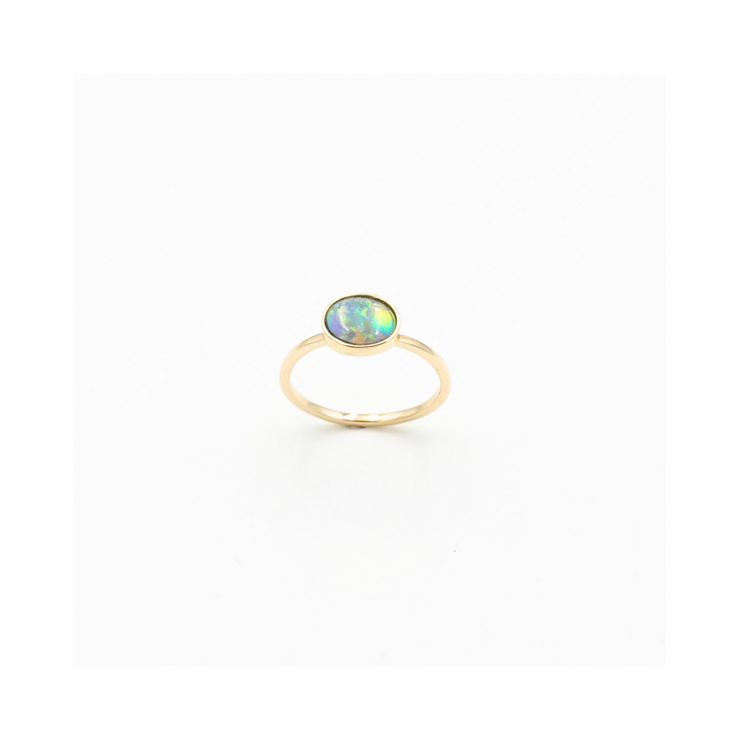 Oval Opal Stacking Ring
