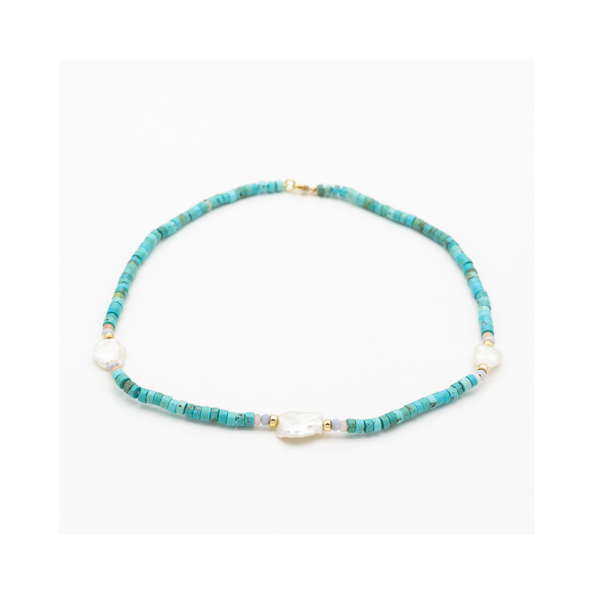 Turquoise Keshi Necklace