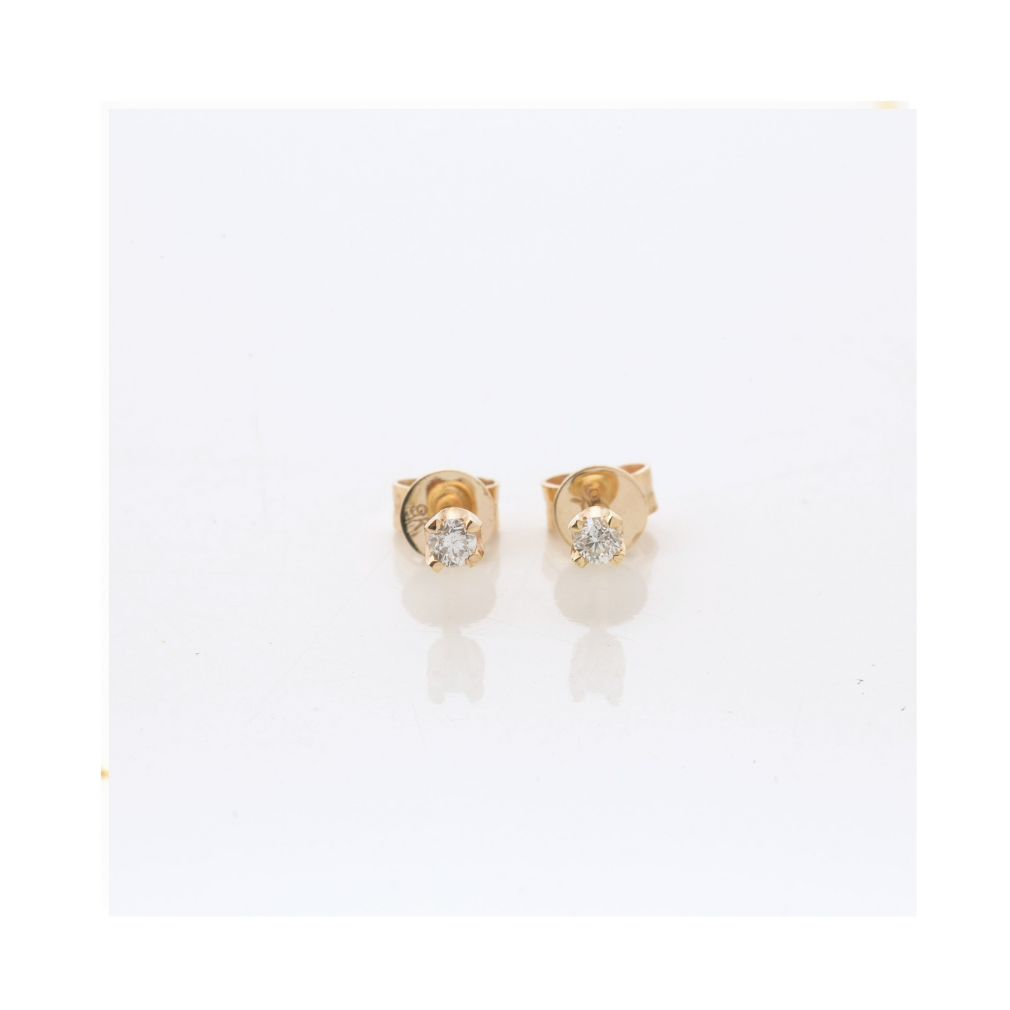 9ct Gold Diamond Studs Handcrafted Pania Fine Jewellery Australia 