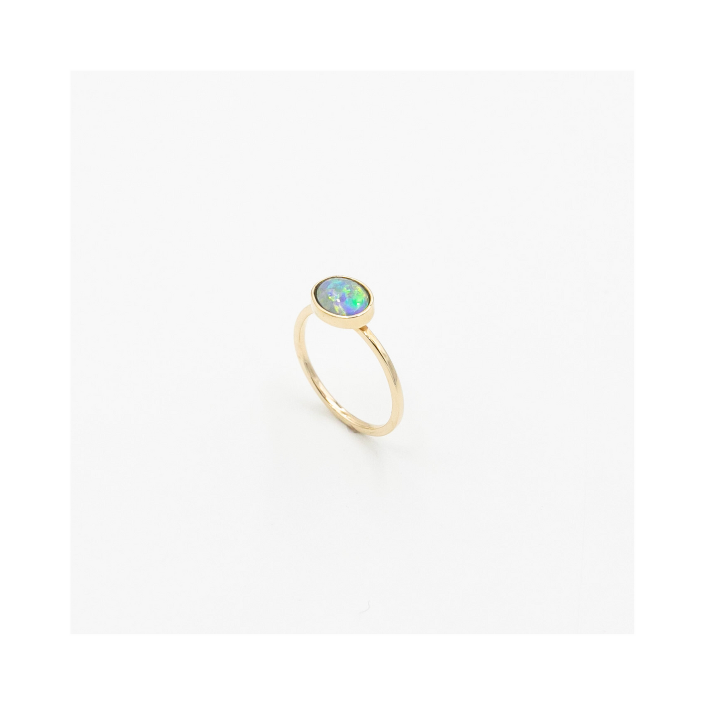 Oval Opal Stacking Ring