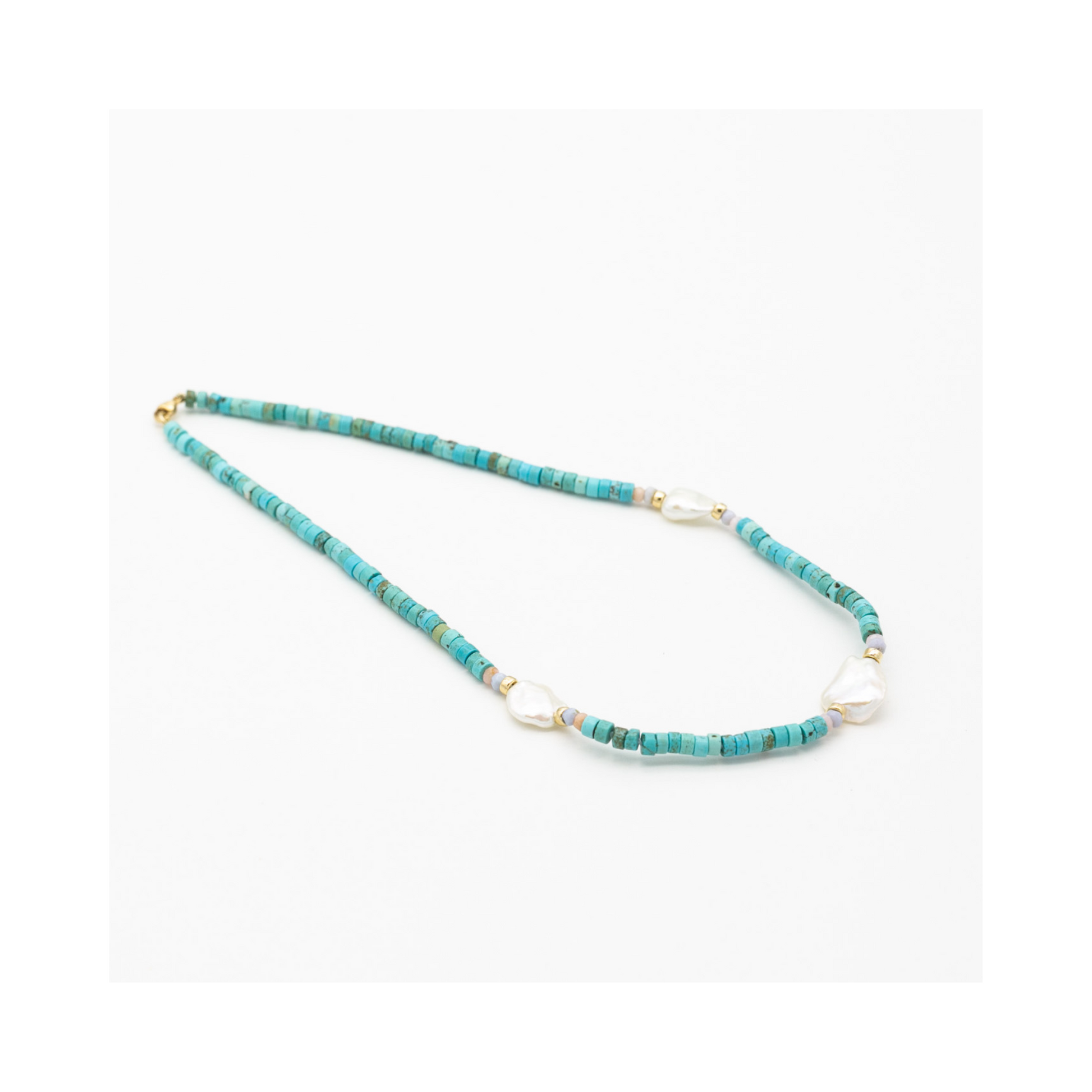 Turquoise Keshi Necklace
