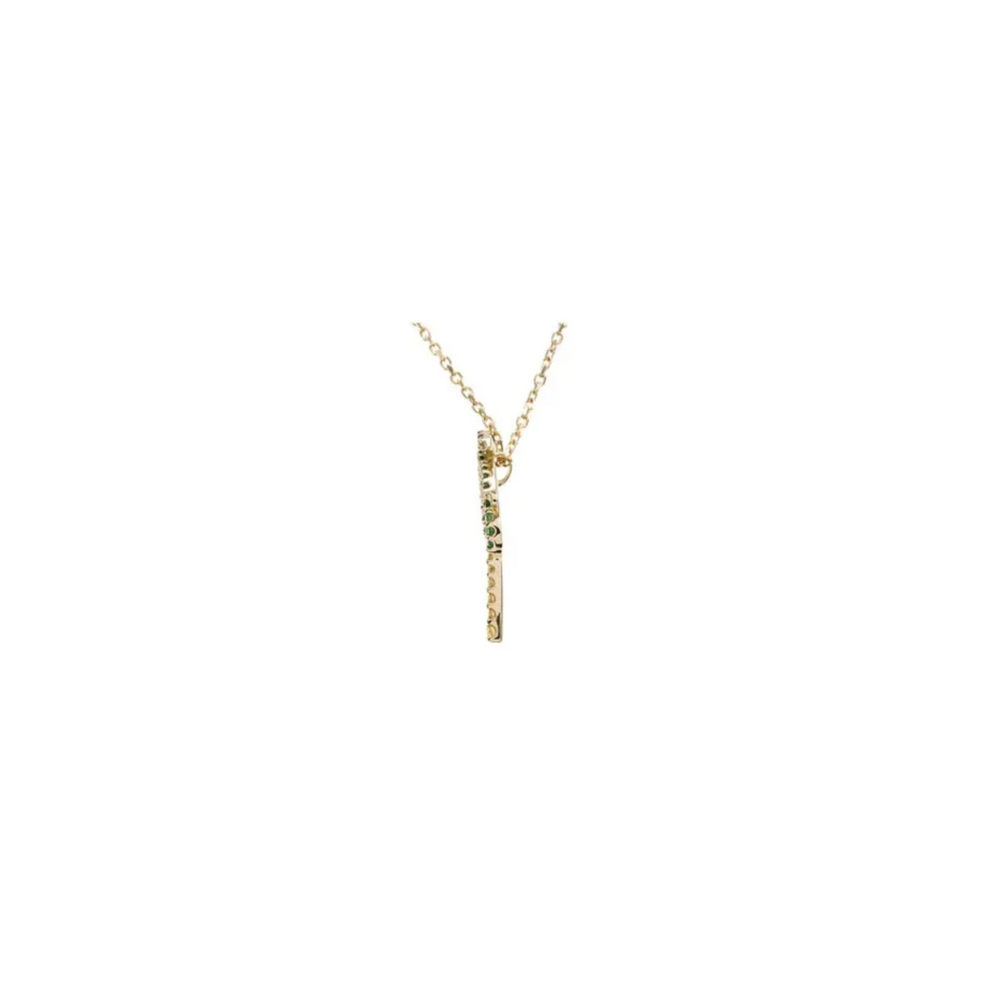 Sapphire & Tsavorite Palm Tree Pendant