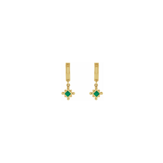 Aurelia Gemstone Hoop Earrings