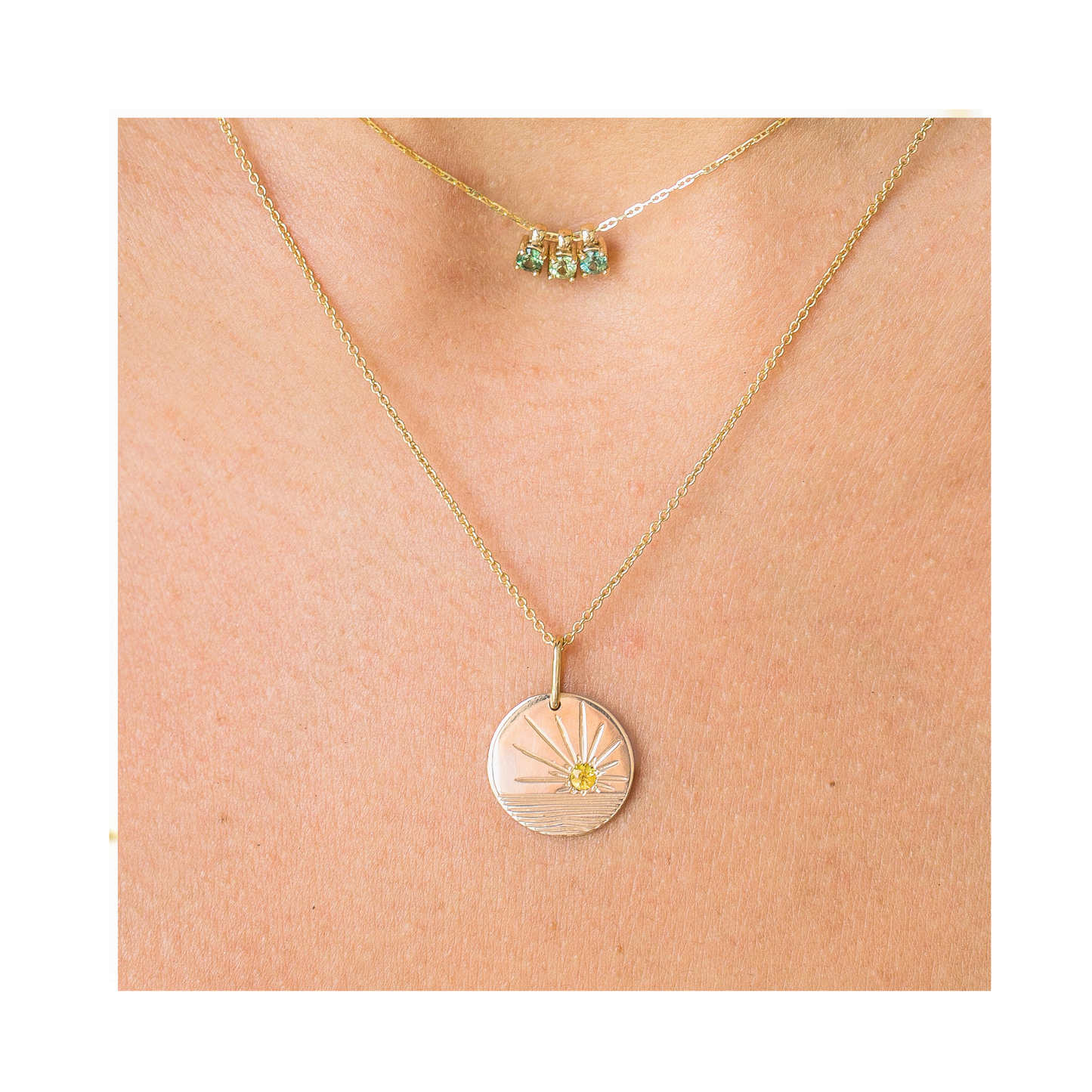 Sunrise Amulet Pendant Australian Handmade Fine Jewellery 