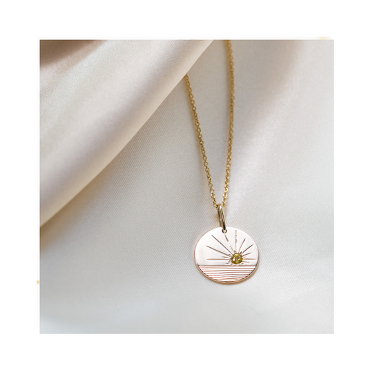 Sunrise Amulet Pendant Australian Handmade Fine Jewellery 