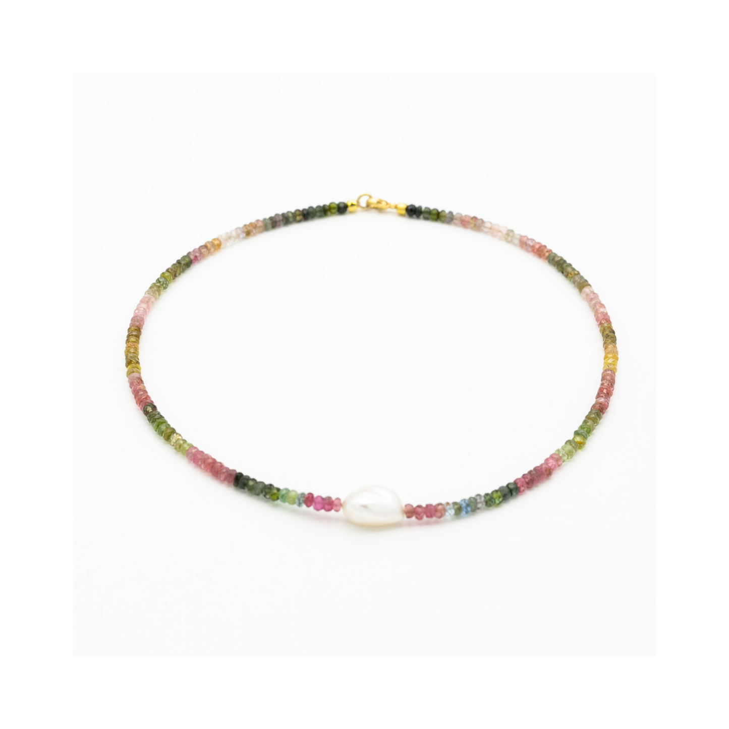 Tourmaline and Freshwater Pearl Necklace