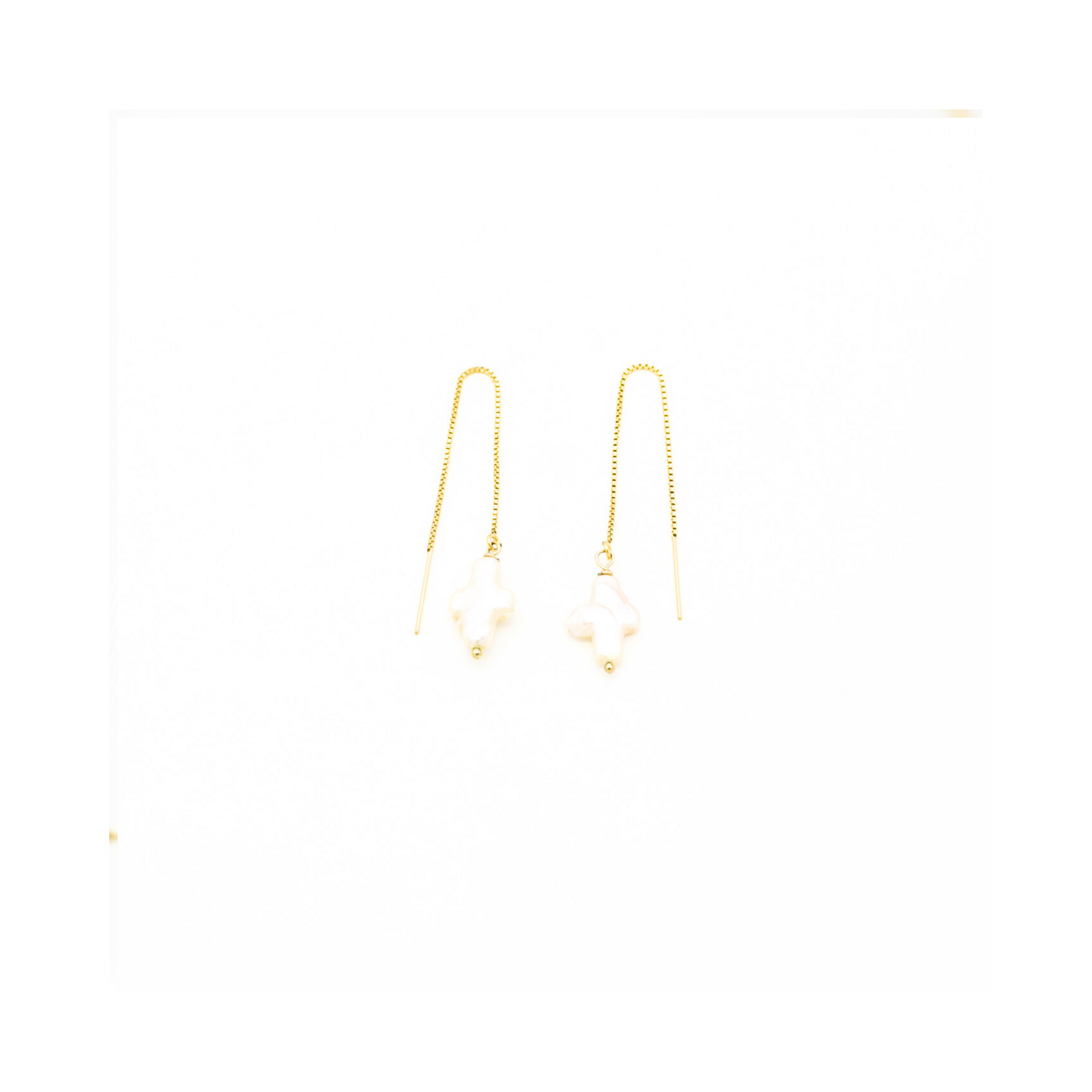 Thread Cross Earrings Handcrafted Pania Fine Jewellery Australia 