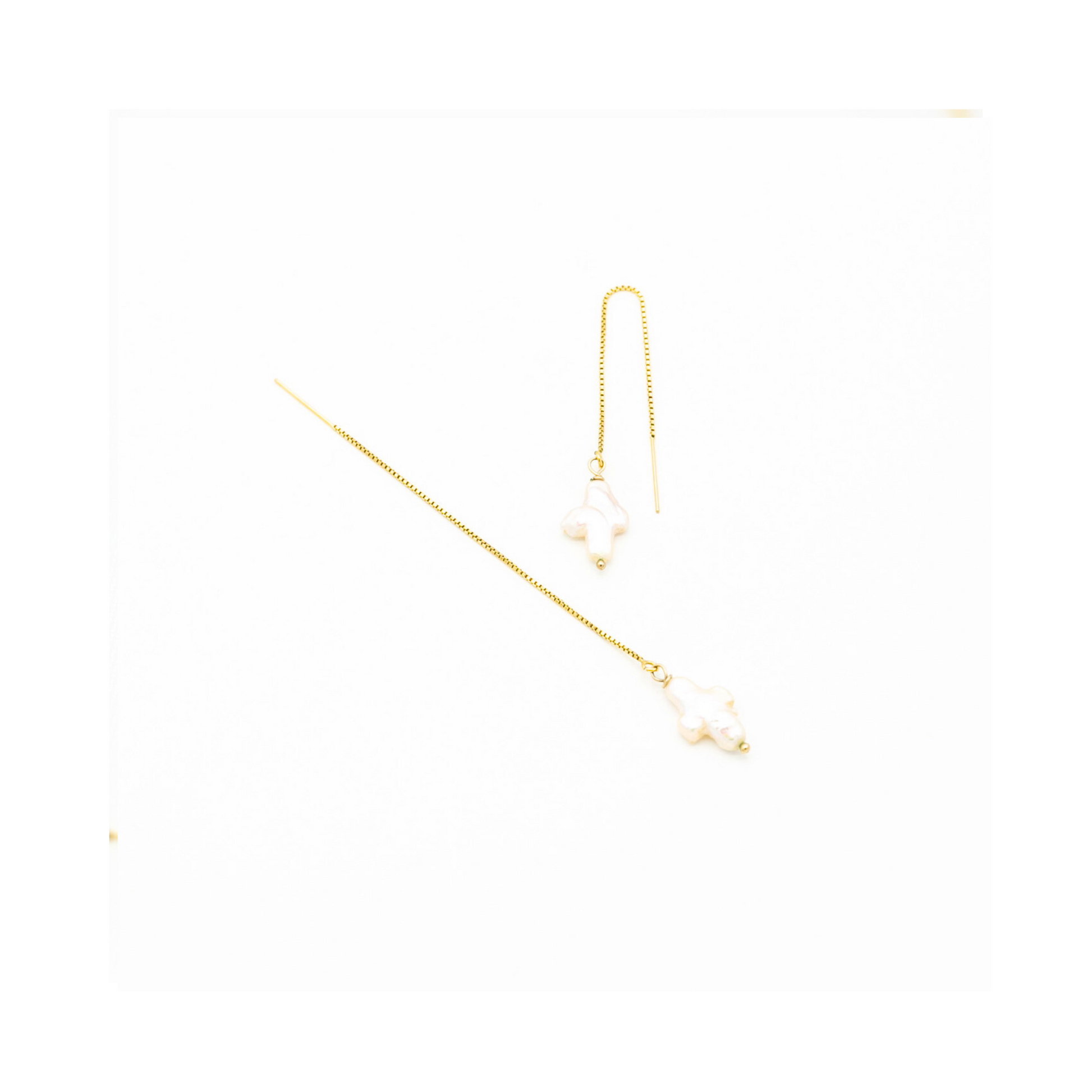 Thread Cross Earrings Handcrafted Pania Fine Jewellery Australia 