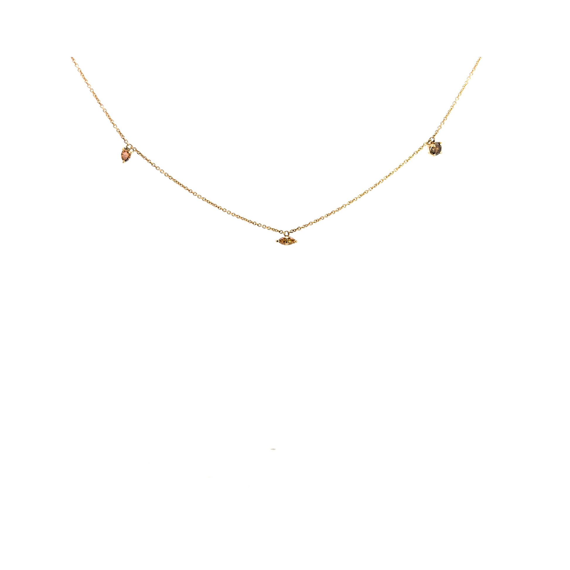 Fancy Cognac Diamond Necklace Handcrafted Pania Fine Jewellery Australia