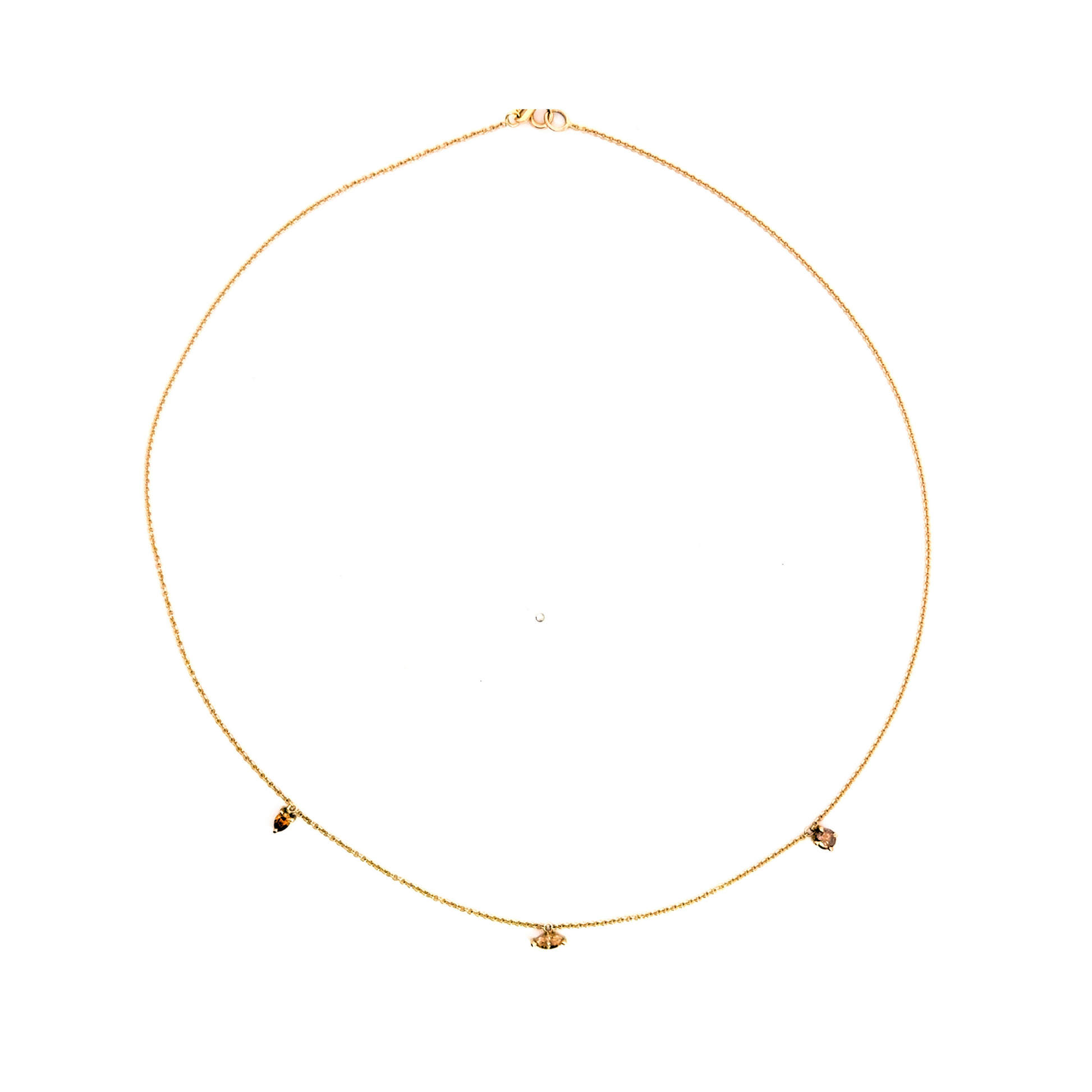 Fancy Cognac Diamond Necklace Handcrafted Pania Fine Jewellery Australia