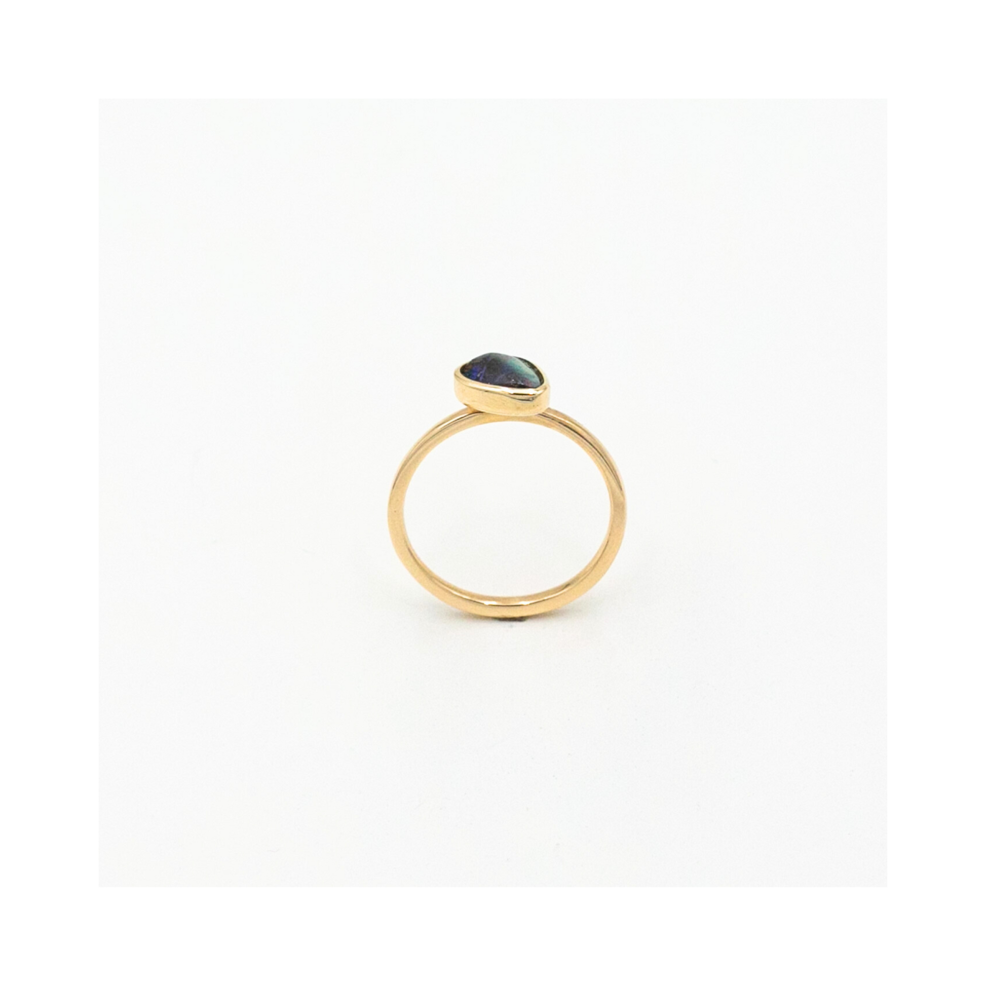 Black Opal Free Form Ring Handcrafted Pania Fine Jewellery Australia 