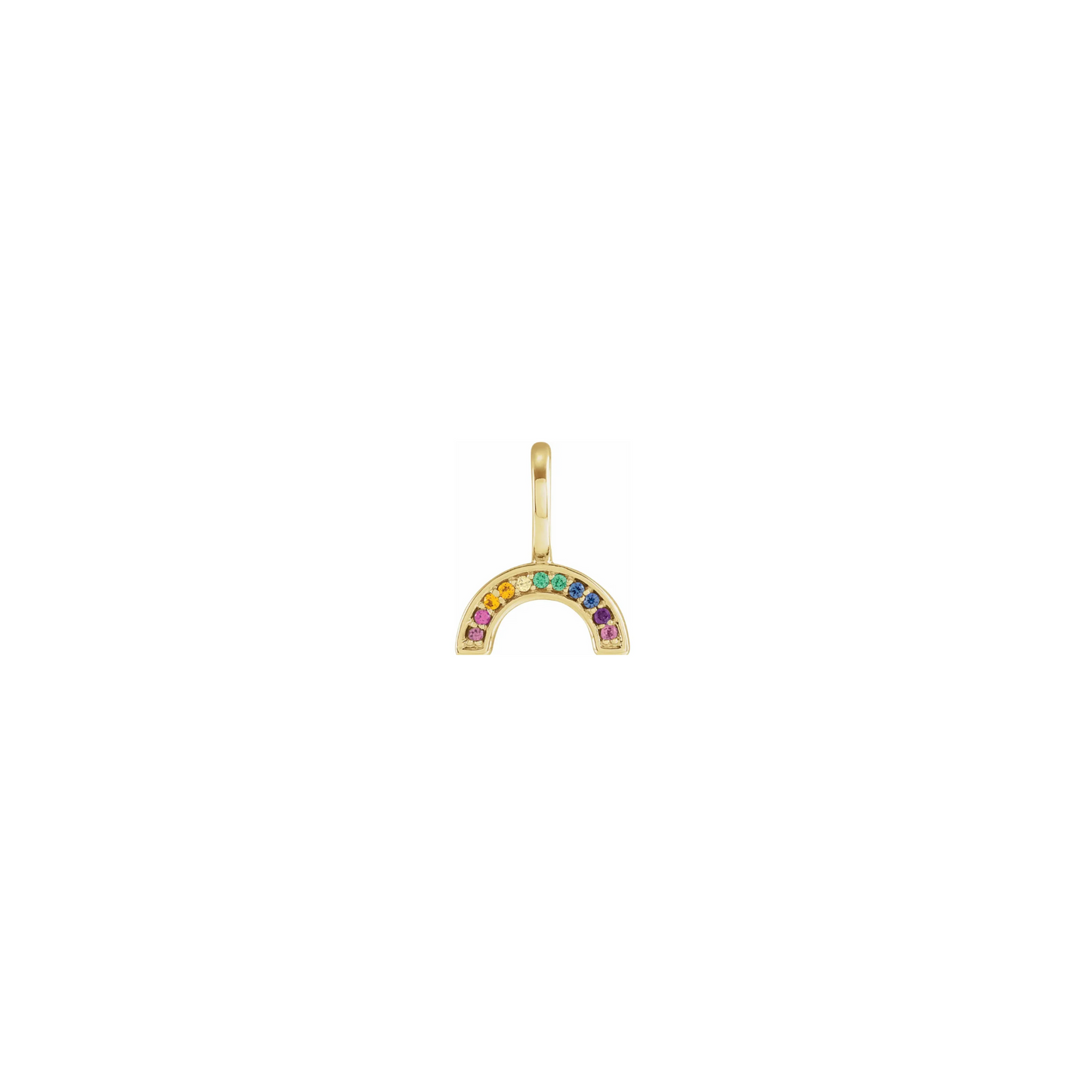 Rainbow Multi Gemstone Charm