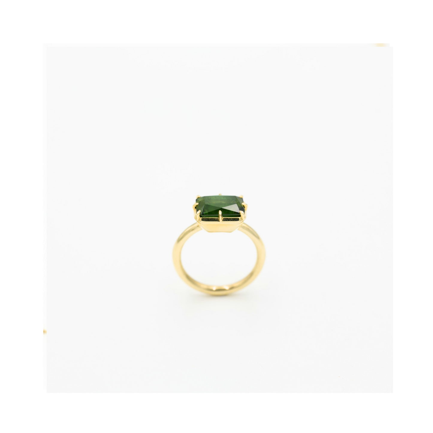 Emerald Cut Verdelite Ring Handcrafted Pania Fine Jewellery Australia 