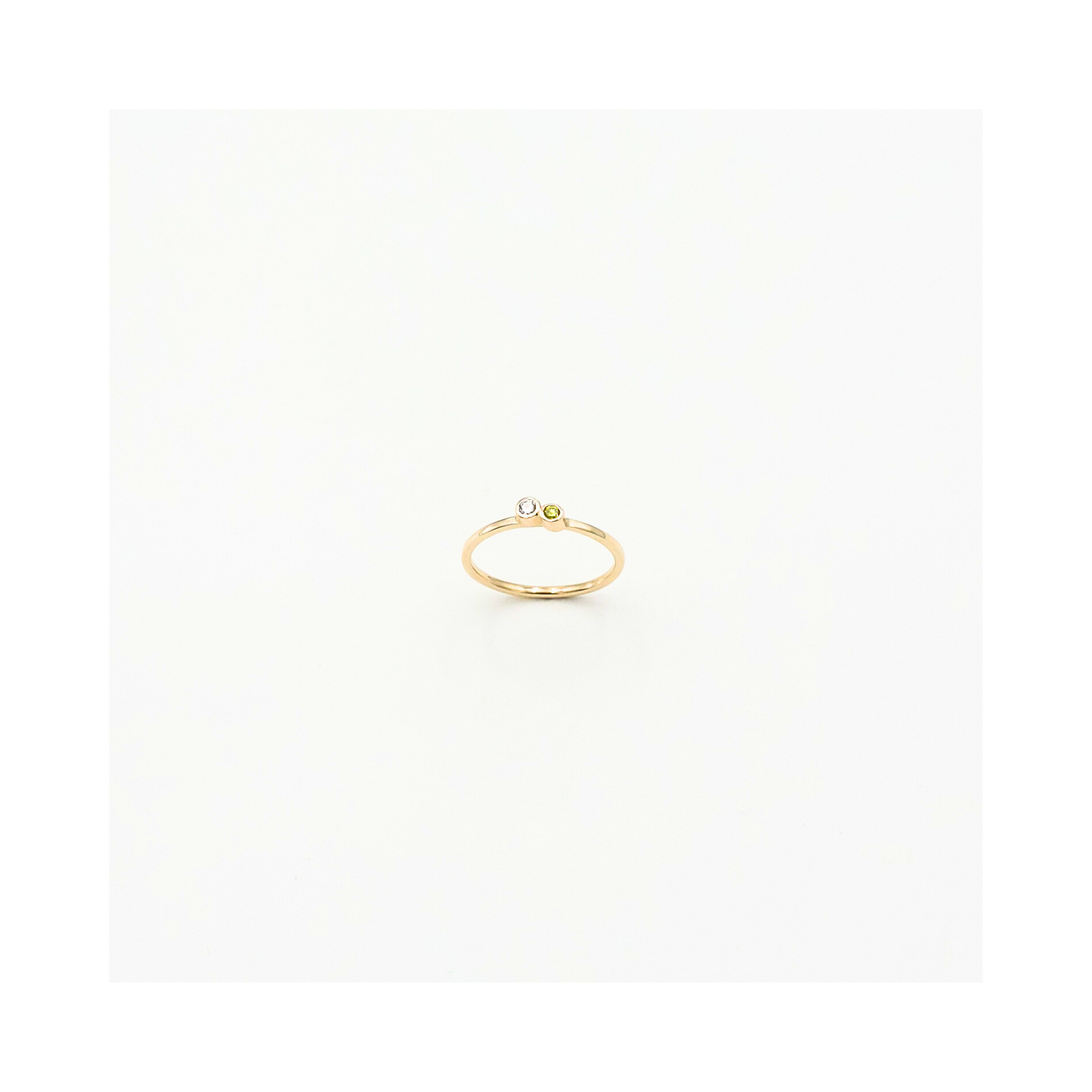 Yellow & White Diamond Stack Ring Pania Fine Jewellery 