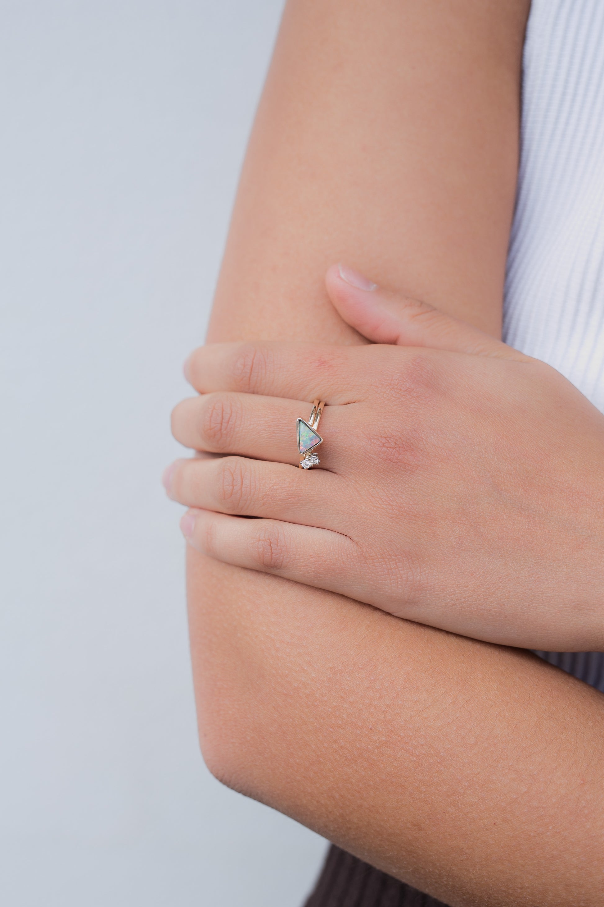 Free Form Opal Ring Handcrafted Pania Fine Jewellery Australia